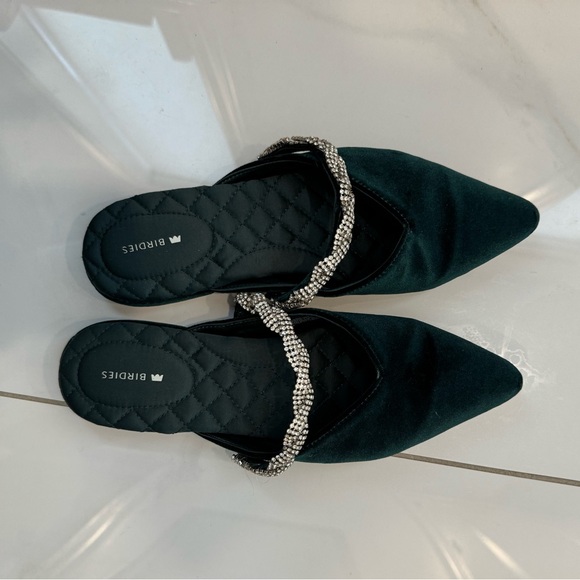 Birdies Shoes - Birdies Green Slip Ons